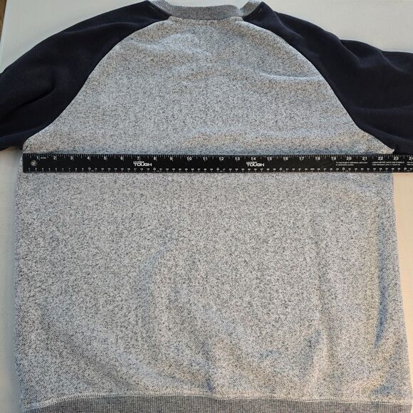 Frank & Oak Sweatshirt Men's XL Long Sleeve Colorblock Gray & Black - Picture 9 of 16